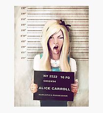 Alice mugshot Photographic Print