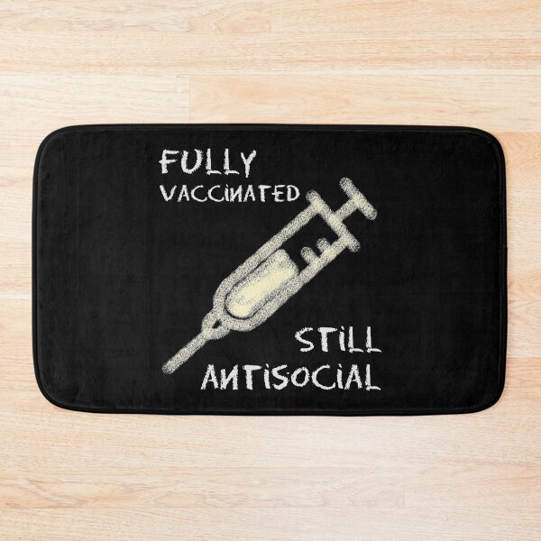 Item preview, Fully Vaccinated Still Antisocial Chalk Styled Yellow designed and sold by Qestar.