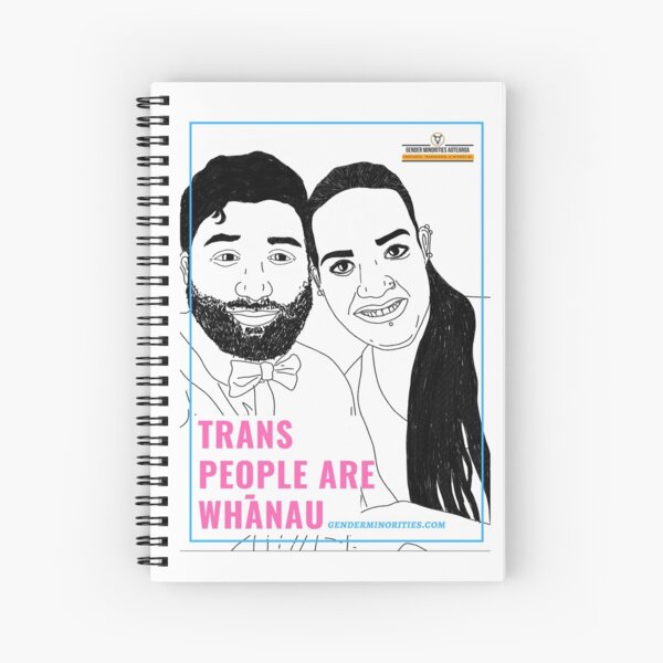 Trans People Are Whanau Spiral Notebook