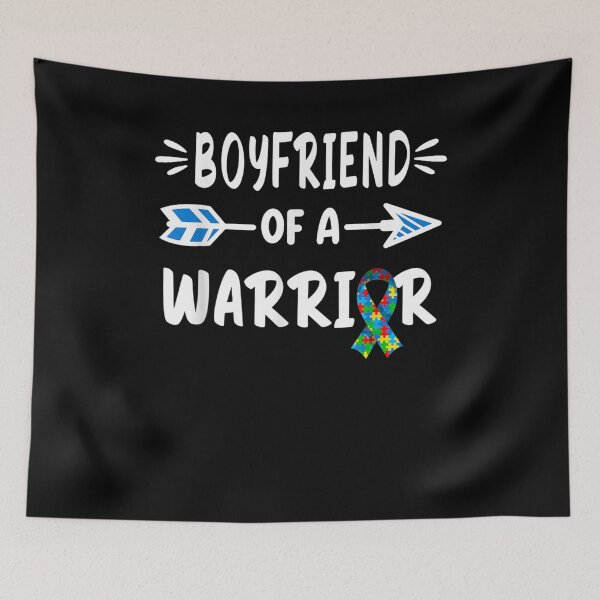 Item preview, Brave Warrior I Boyfriend I Autism Awareness I Puzzle Ribbon Gift  designed and sold by lindafrances.