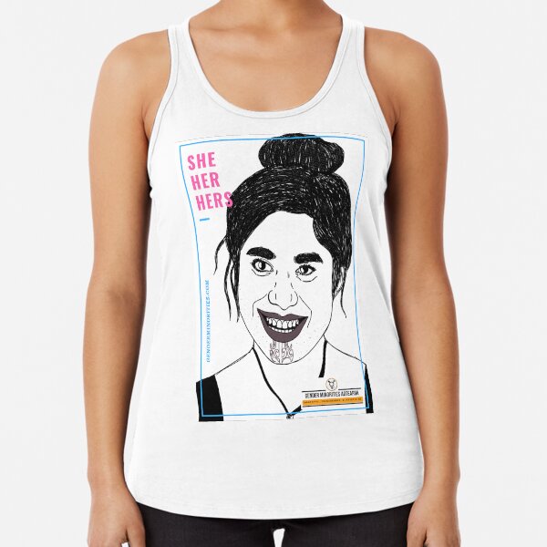 She Her Hers Racerback Tank Top
