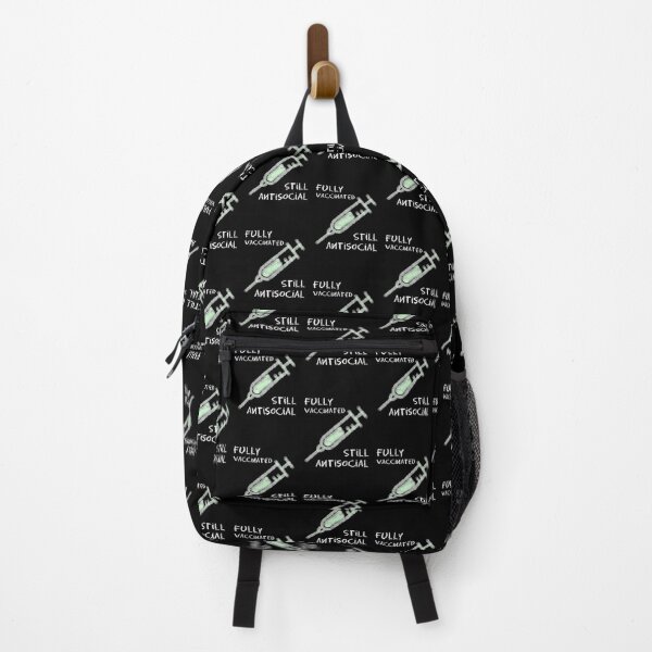 Item preview, Fully Vaccinated Still Antisocial Chalk Styled Green designed and sold by Qestar.
