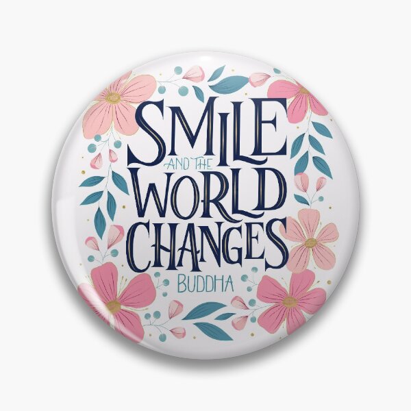 Item preview, Smile and the world changes. Motivational quote Inspirational message Positive affirmation designed and sold by Sandra Brezina.