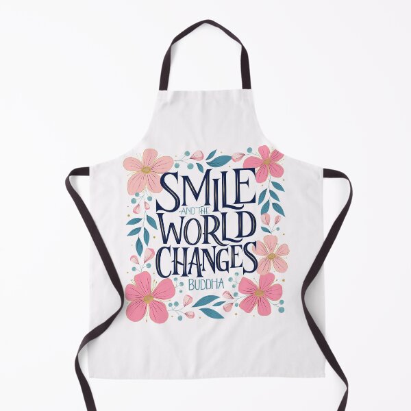 Item preview, Smile and the world changes. Motivational quote Inspirational message Positive affirmation designed and sold by Sandra Brezina.