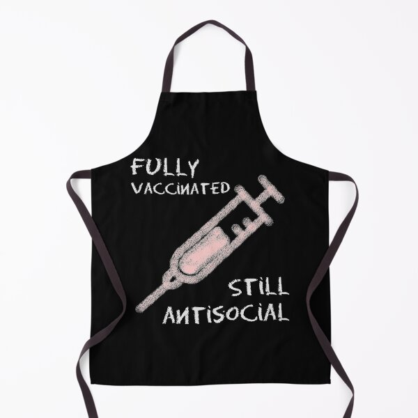 Item preview, Fully Vaccinated Still Antisocial Chalk Styled Red designed and sold by Qestar.