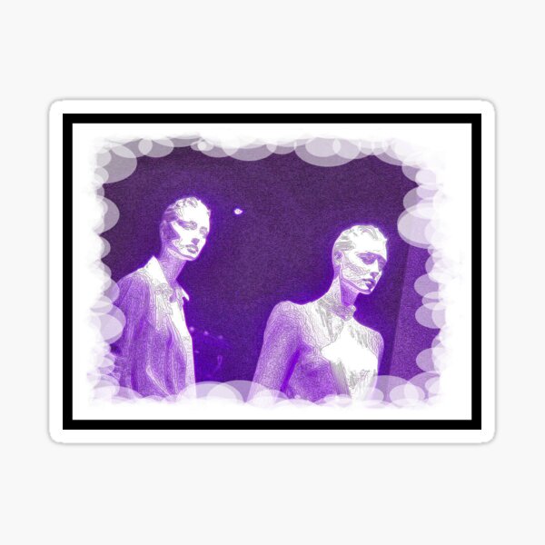 Unisex Mannikin Purple Sticker