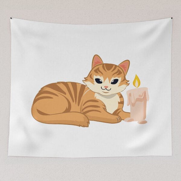Item preview, Easily Distracted by Cats and Candles designed and sold by Nathalie Aynié.