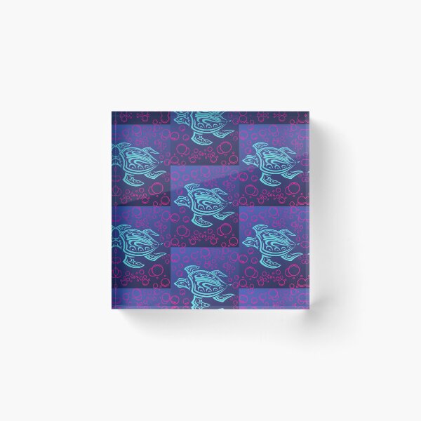 Item preview, Ocean Blue Tribal Hawaiian Sea Turtle designed and sold by WoodburyLake.