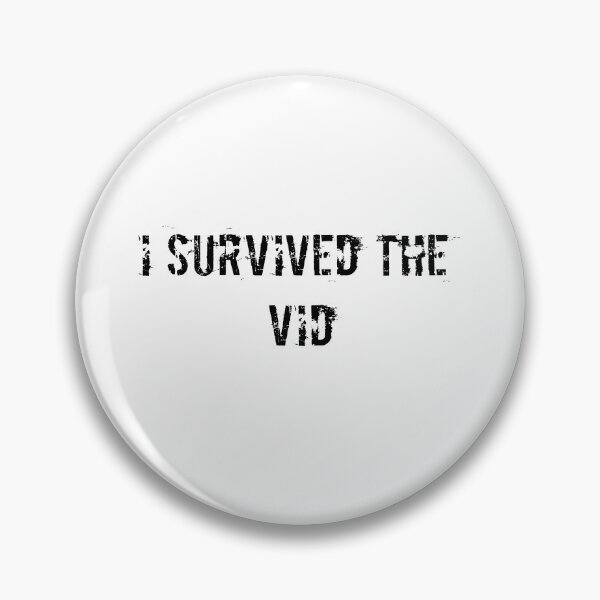Item preview, I survived the vid - covid black text designed and sold by secretcreatives.