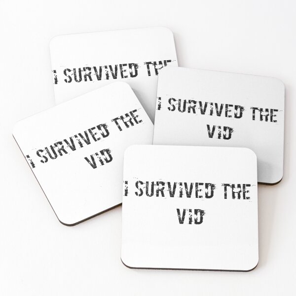 Item preview, I survived the vid - covid black text designed and sold by secretcreatives.