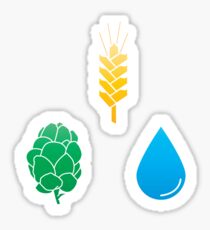 The Basic Ingredients of Beer Sticker