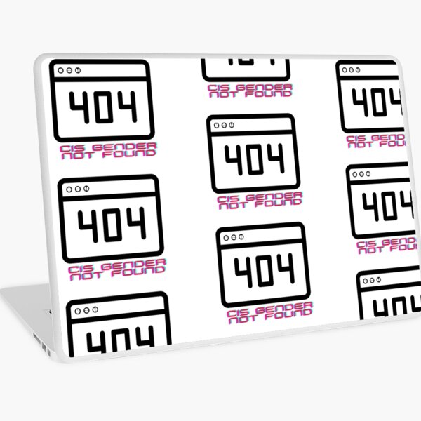 404 Cis Gender Not Found Laptop Skin