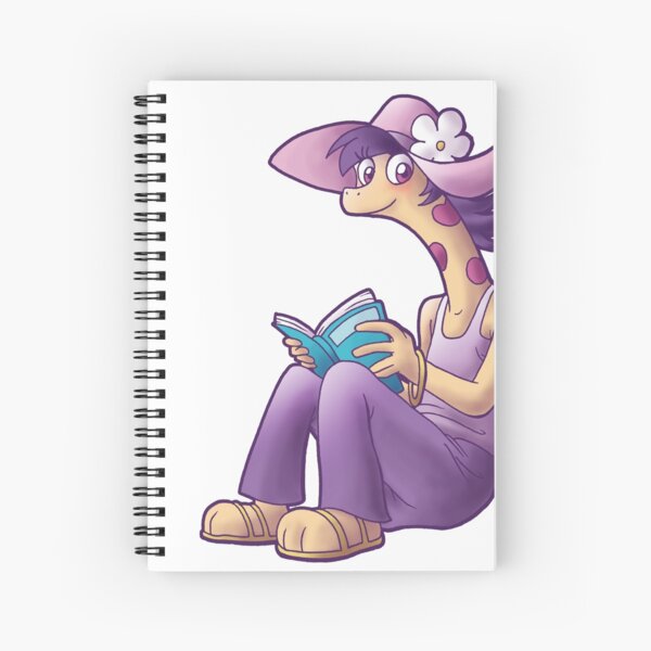 Reading giraffe Spiral Notebook