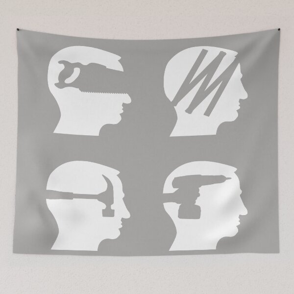 Item preview, Mind For DIY - Silhouette Heads With Cut Out Tool Shapes designed and sold by WearWolfDesigns.