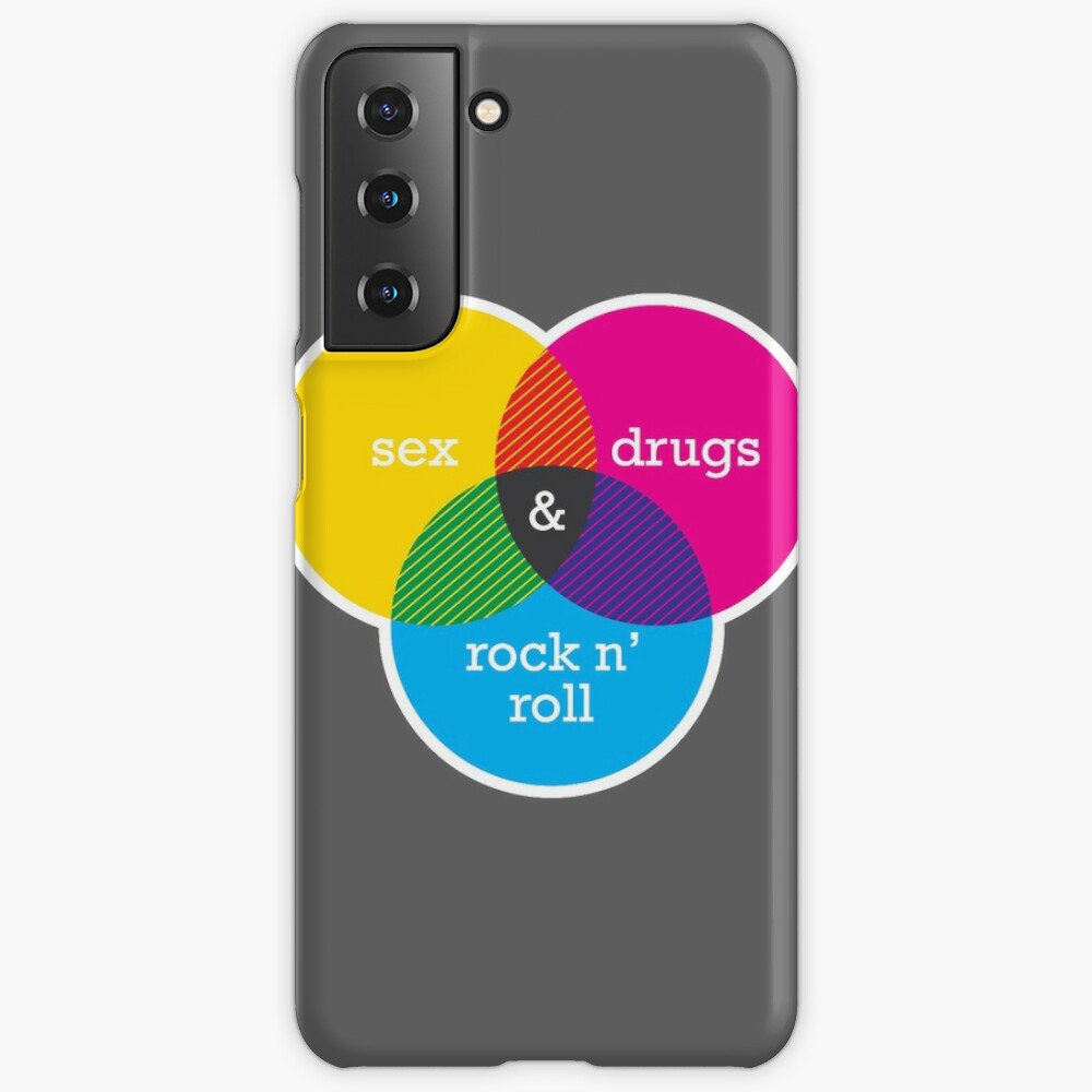 Sex Drugs And Rock N Roll Venn Diagram Samsung Galaxy Phone Case For Sale By Mikewirth