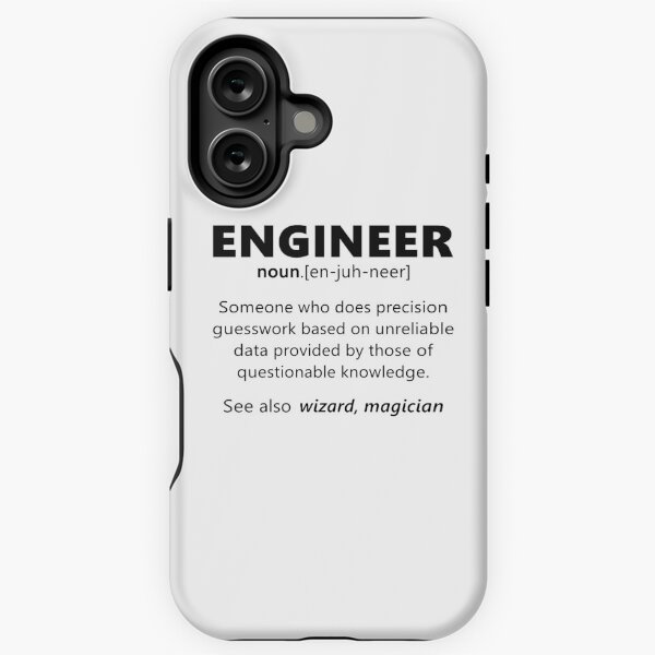 Vista previa del artículo con la obra «Definición divertida de "ingeniero"», diseñado y vendido por DragonSpirit95.