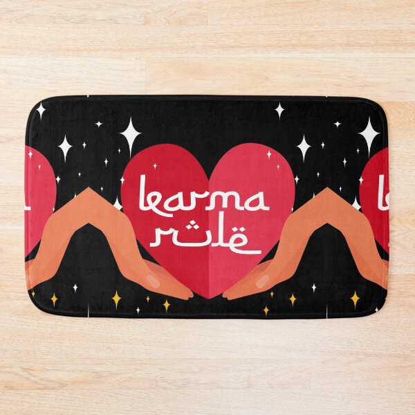 Item preview, Karma Rule - Arabic Style Love Heart Cupping Hands - Red on Black designed and sold by NoMatterLab.