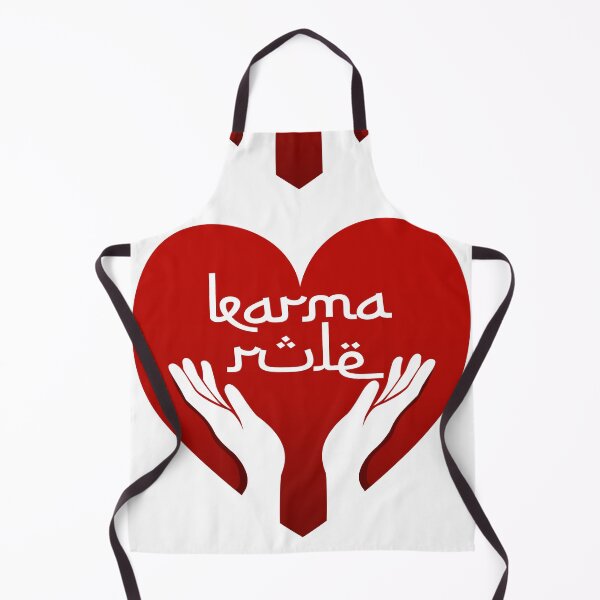Item preview, Karma Rule - Arabic Style Love Heart Hands - Red on White designed and sold by NoMatterLab.