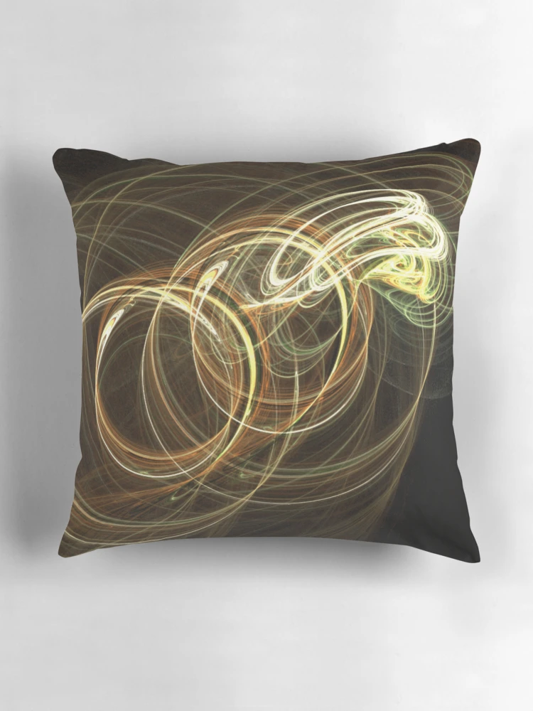 Thumbnail 3 of 4, Pillow, Fractal Pulse Rings designed and sold by Alex Pringle.