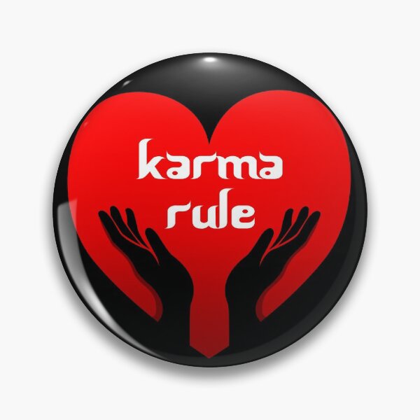 Item preview, Karma Rule - Love Heart Hands - Red on Black designed and sold by NoMatterLab.
