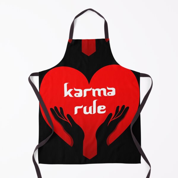 Item preview, Karma Rule - Love Heart Hands - Red on Black designed and sold by NoMatterLab.