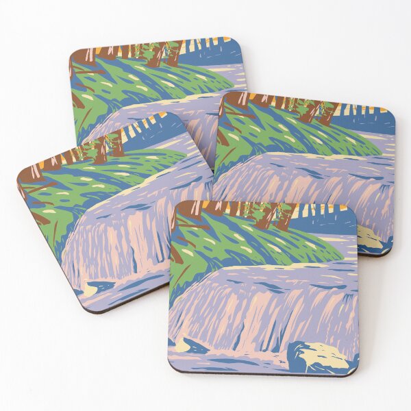 Item preview, WPA Poster of Boykin Creek Waterfall at Angelina National Forest designed and sold by JohnLucke.