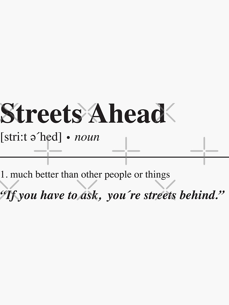 "community streets ahead" Sticker for Sale by jennlang | Redbubble