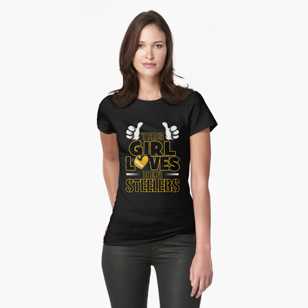 This Girl Loves Her Steelers Football T-Shirt Essential T-Shirt for Sale  by LoyceLakin