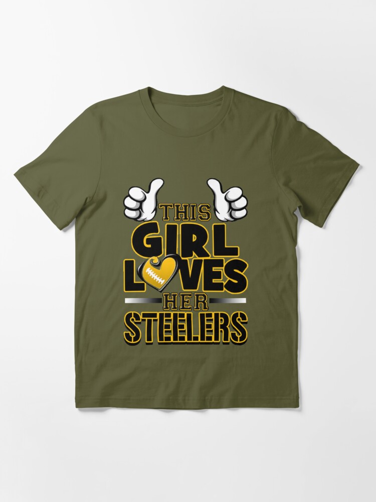 : This Girl Loves Her Steelers T shirt : Clothing, Shoes