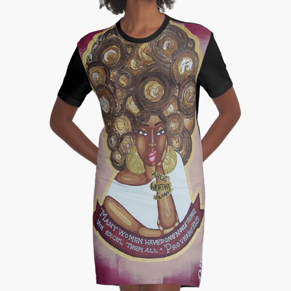 WE EXCEL THEM ALL Graphic T-Shirt Dress