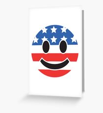 USA Smiley Face Greeting Card