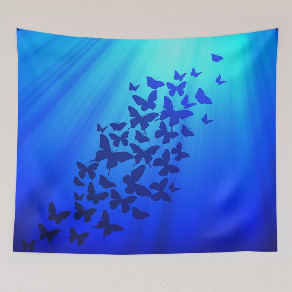 Item preview, Dark Blue Butterflies Flying into Light designed and sold by Chantelle  Spies.