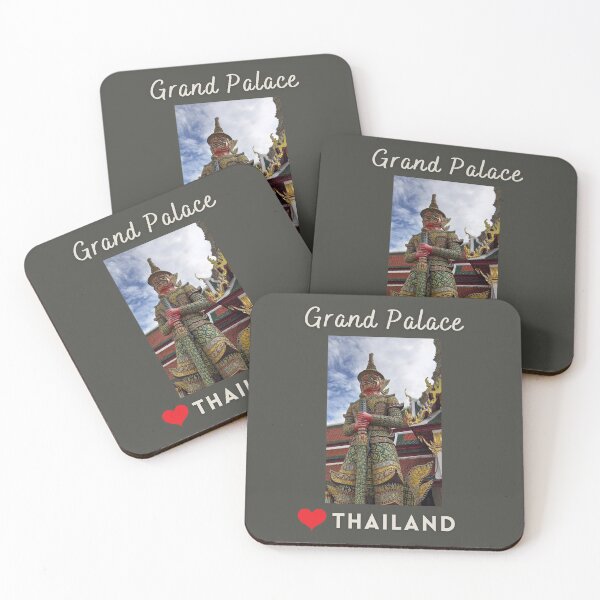 Item preview, The Guardian at Grand Palace in Bangkok Thailand with blue sky and love heart designed and sold by NymphWareroom.