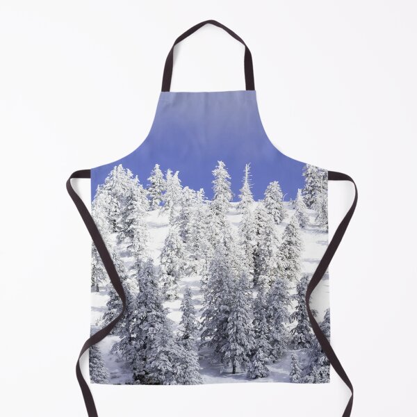 Item preview, Mountain with snow and pine trees covered with white. Beautiful Winter landscape with blue sky and mountain peak covered with snow designed and sold by Artsy Boulevard.