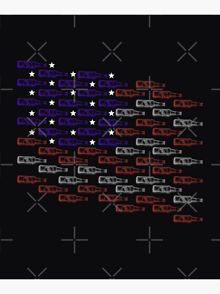 "Patriotic Beer Bottle USA flag, American Flag 4th of July Patriotic Beer Bottle USA" Poster for