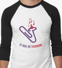Je joue du "trombone" Men's Baseball ¾ T-Shirt