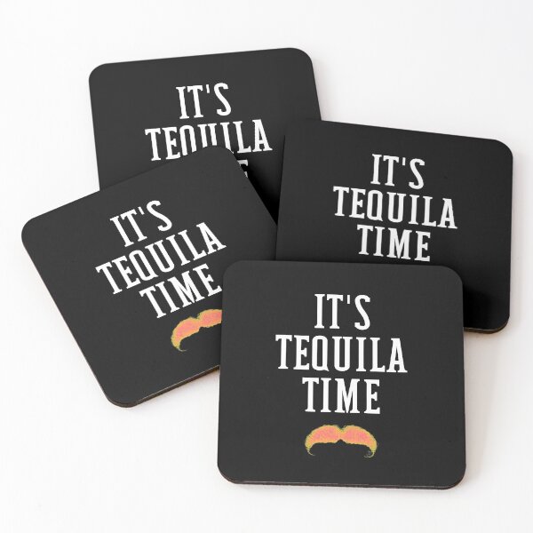 Item preview, Its Tequila Time - Funny Orange Pink Moustache - CINCO DE MAYO FIESTA 2021 designed and sold by MinimalSketches.