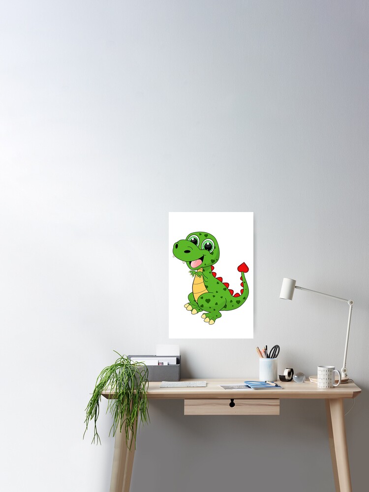 Cute cartoon dinosaur i am roarsome Royalty Free Vector