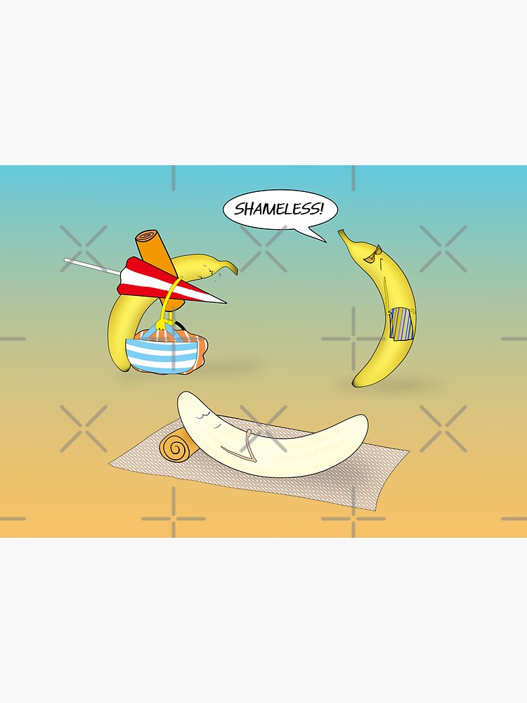 "Banana beach" Sticker for Sale by shackledlettuce Redbubble
