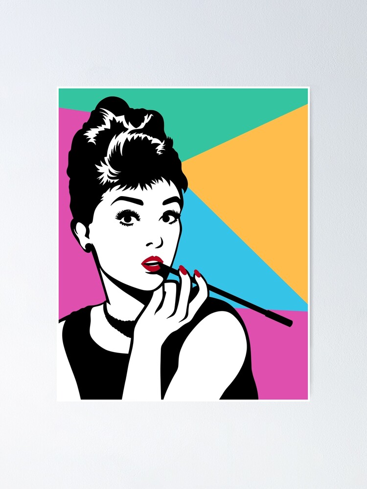 Audrey Hepburn Pop Art" Poster for Henrylizarraga | Redbubble