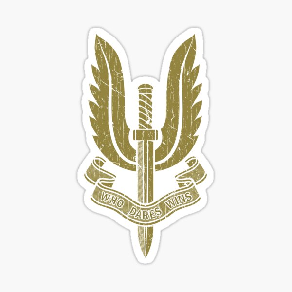 Item preview, British SAS Emblem - Vintage Gold designed and sold by Royal-Elite.