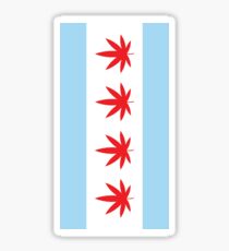 Chicago Marijuana Flag Sticker