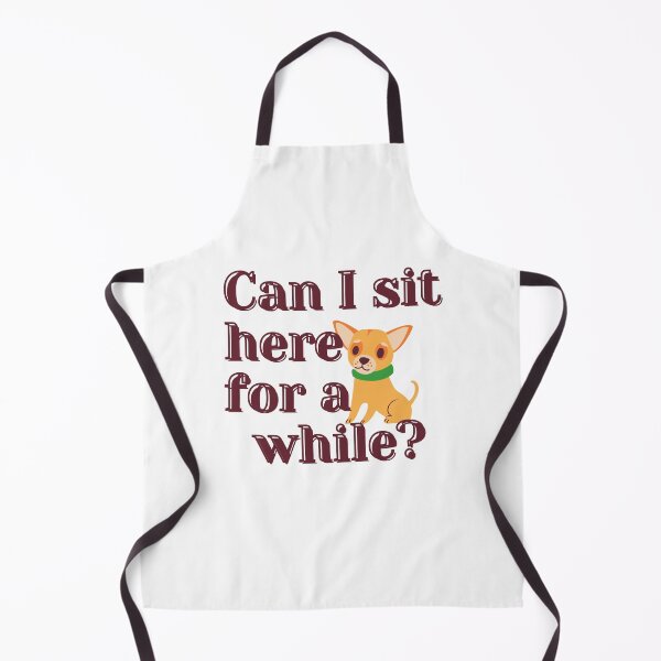 Item preview, A cute little dog sits on the letters. Inscription Can I Sit Here For a While? designed and sold by sunvic.