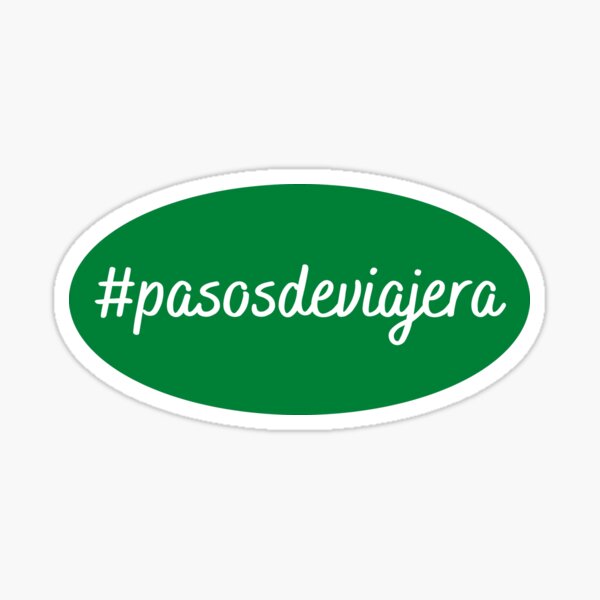 Pasos de viajera Hashtag Pegatina