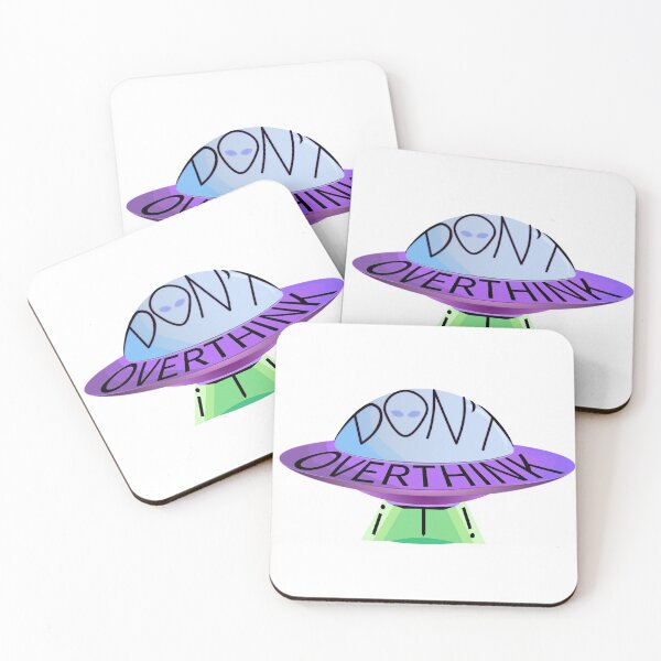 Item preview, Don't overthink it, alien ufo, spaceship designed and sold by MimmyG.