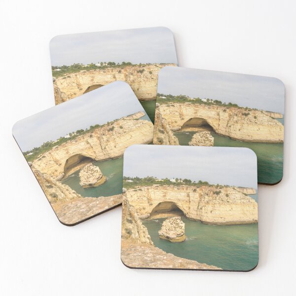 Item preview, Vale Covo in Gold and Turquoise - Large Seacave at Carvoeiro Algarve Portugal designed and sold by Georgia Mizuleva.