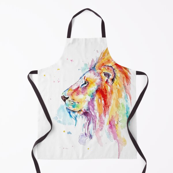 Item preview, Watercolor lion in colorful designed and sold by Pappzauber.