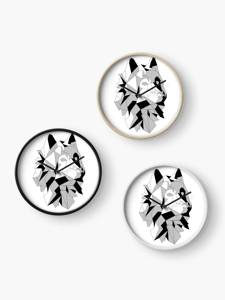 Thumbnail 3 of 4, Clock, Geometry wolf designed and sold by vnpmanipulation.