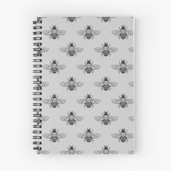 Item preview, Baby Bee in Black on Grey designed and sold by ThistleandFox.