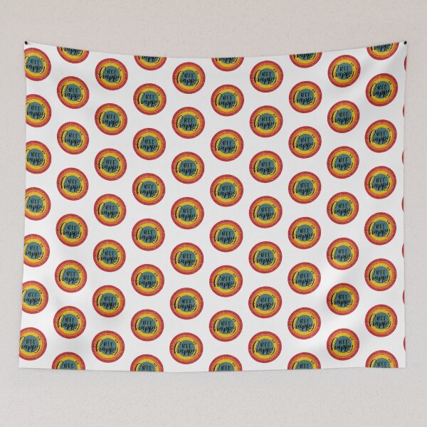 Item preview, Bee Happy Cute Wholesome Bee | Be Kind Bumble Bee Retro Sunset designed and sold by Rabbitti.